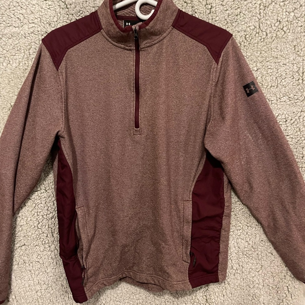 Under Armour ColdgearMaroon Quarter-Zip Pullover